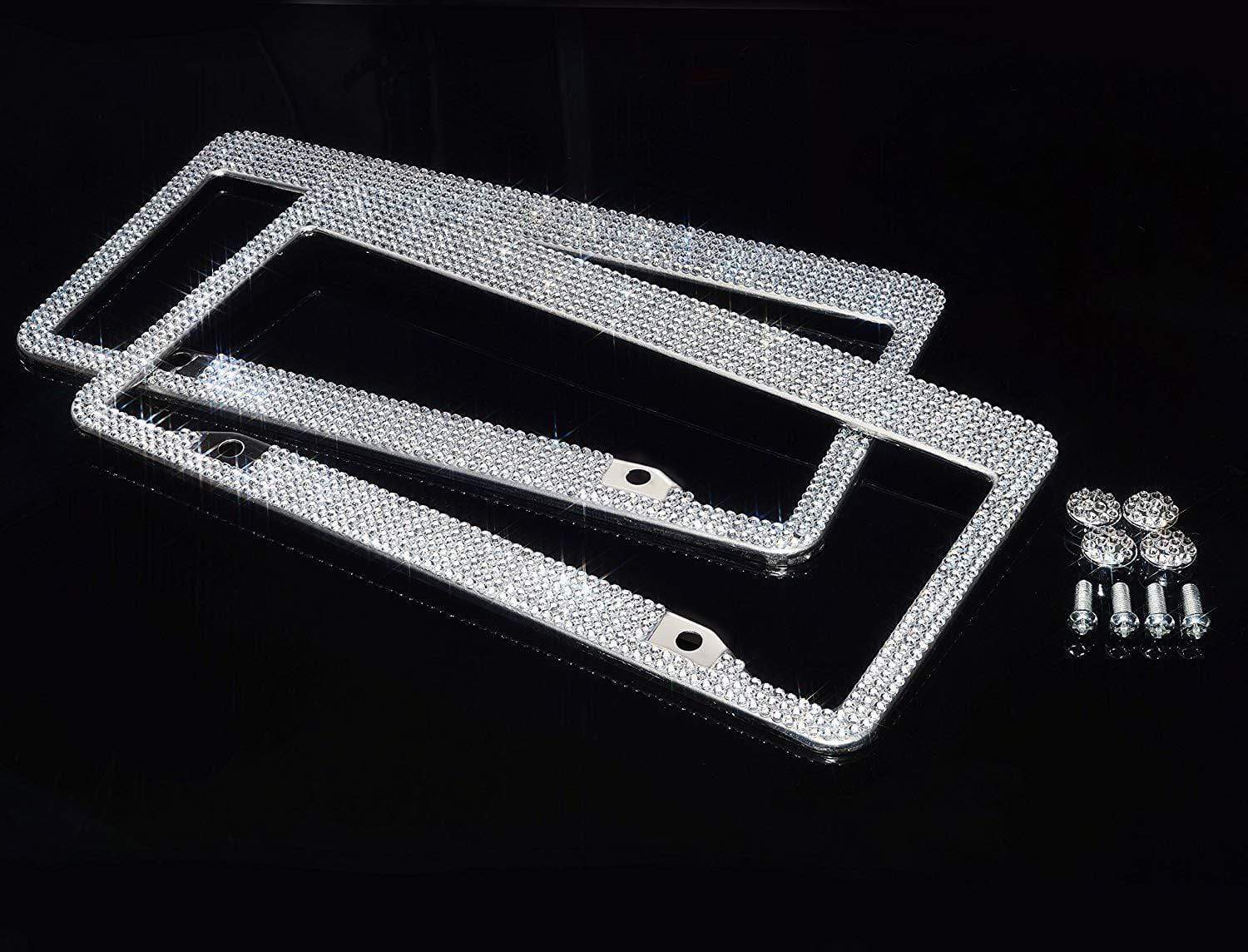 Crystal Bling Car Metal License Plate Frames